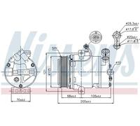 Compresor del aire acondicionado R 134 a PAG 46 89024 NISSENS para OPEL CORSA C