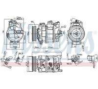 Compresor, aire acondicionado NISSENS 890337