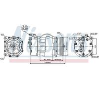 Nissens Compresor aire acondicionado 89040 para VW Sharan, Golf, Passat, Polo