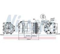 Compresor del aire acondicionado R 134 a PAG 46 89044 NISSENS para VW