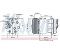 NISSENS 89065 Compresor aire acondicionado Compresor de Aire Acondicionado Compresor de aire acondicionado Compresor AC