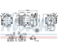 Compresor, aire acondicionado NISSENS 89076