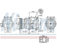 Compresor del aire acondicionado R 134 a PAG 46 89098 NISSENS para TOYOTA