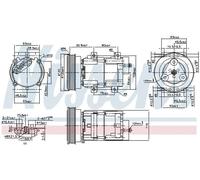 Compresor del aire acondicionado R 134 a PAG 46 89191 NISSENS para FORD KA PUMA