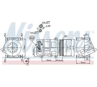 NISSENS Compresor, aire acondicionado para FIAT: Punto, Doblo, Linea, Scudo, Sedici, Qubo, Bravo, Fiorino & ALFA ROMEO: Mi.To (Ref: 89202)