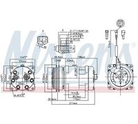 Compresor del aire acondicionado R 134 a PAG 46 89220 NISSENS para IVECO
