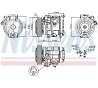 Compresor del aire acondicionado R 134 a PAG 46 89250 NISSENS para TOYOTA