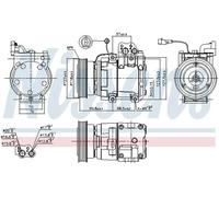 Compresor del aire acondicionado R 134 a PAG 46 89265 NISSENS para KIA HYUNDAI