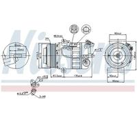Compresor del aire acondicionado R 134 a PAG 46 89392 NISSENS para NISSAN