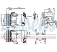 Compresor del aire acondicionado R 134 a PAG 46 89393 NISSENS para ALFA ROMEO