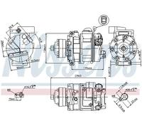 Compresor del aire acondicionado R 134 a PAG 46 89418 NISSENS para AUDI VW