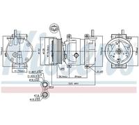 Compresor del aire acondicionado R 134 a PAG 46 89492 NISSENS para CHEVROLET