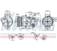 NISSENS 89516 Compresor, aire acondicionado