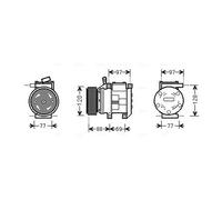 Compresor del aire acondicionado R 134 a PAG 46 KAAK117 AVA QUALITY COOLING