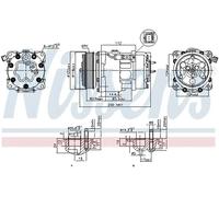 Compresor del aire acondicionado R 134 a PAG 46 YF 89032 NISSENS para FIAT