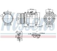 Compresor del aire acondicionado R 134 a PAG 46 YF 891011 NISSENS para CHEVROLET