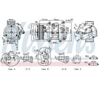Compresor del aire acondicionado R 134 a PAG 46 YF 891069 NISSENS