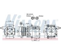 Compresor del aire acondicionado R 134 a PAG 56 89358 NISSENS para FORD FIESTA V