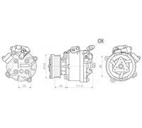 Compresor del aire acondicionado R 134 a PAG 56 MTAK294 AVA QUALITY COOLING