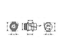 Compresor del aire acondicionado R 134 a PAG 56 VOAK054 AVA QUALITY COOLING