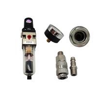 Compresor neumático AW2000-02D de 1 pieza con regulador de presión de filtro de aire de drenaje automático y separador de aceite y agua for compresión de aire.(AW2000-02D EU,Fiber core)