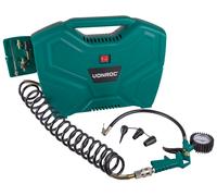 Compresor portátil 1100W | 8 bar - Sin aceite - Incluye 11 accesorios