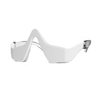 Compress Eye Massager Compact con terapia de luz roja dispositivo de protección portátil para reducción de círculos oscuros, mejora el cuidado de la piel, color blanco