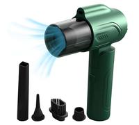 Compressed Air Duster - 3-iin-1 Powerful Air Duster PC Cleaner, Cordless Dust Blower, Reusable High Speed Minii Blower - Foldable Rechargeable Keyboard Cleaner Electric Air Duster Home