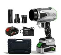 Compressed Air Duster, Turbo Jet Blower Electric Cordless Dust Blower, Adjustable Rechargeable for PC Keyboard Cleaning, Car Detailing, Home, Office and Outdoor Debris Removal (1Batt&1Char&Box&Set)