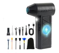 Compressed Air Duster with Flashlight, 130000RPM Air Blower for PC Cleaning, 4-Speed Cordless Rechargeable Reusable Compressed Air Blaster for Laptop Computers Keyboard, Car and Home