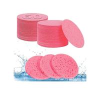 Compressed Face Sponges, 60 Pieces Cellulose Face Sponges, 100% Natural Cosmetic Sponges for Facial Cleansing, Exfoliating Mask, Makeup Removal