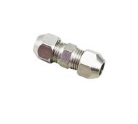 Compression Ferrule Tube Fitting 4 6 8 10 12 14mm Brass Pipe Double Card Set Copper Joints Tubing Nut Lock Double Straight PU PG(PG16-12mm)