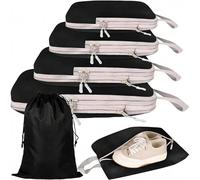 Compression Packing Cubes For Travel Expandable Compression Packing Cubes Lightweight Travel Storage Bags For Luggage For Organizing Clothes & Accessories Easy To Pack & Carry Travel Essentials(6 pcs