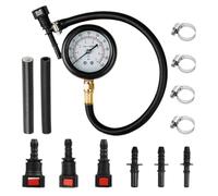 Compression Tester - Steel 25cm, Leak Down Tester, Heavy Duty Gauge Kit | Multiple Adapters Complete Set, Engine Diagnostic Tool, Car Compression Kit For Car, Truck, Motorcycle, Garage, Workshop