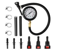 Compression Tester, Universal Heavy Duty Engine Diagnostic Kit with Multiple Adapters, Precise Oil Pressure Measuring Tool for Cars, Trucks, Motorcycles, Automotive Garage Vehicle Maintenance Use