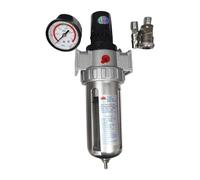 Compressor Filter Regulator & Water Separator - 1/4" BSP Heavy Duty Compressed Moisture Trap | Pure Copper Core Pressure Regulator for Spray Painting & Tools