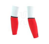 Manguitos de running compressport armforce ultralight blanco/rojo 25 - 28