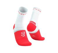 COMPRESSPORT Pro Marathon Socks V2.0 - Unisex - Blanco / Rojo - talla 35/38- modelo 2025