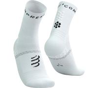Calcetines de running compressport pro marathon v2.0 blanco/negro 35 - 38