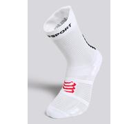 Calcetines Compressport Pro Racing V4.0 Run High Blanco Negro, Talla Talla 1