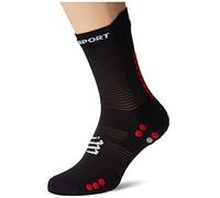 COMPRESSPORT Pro Racing Socks v4.0 Run High Calcetines, Black/Red, 39-41 Unisex-Adult
