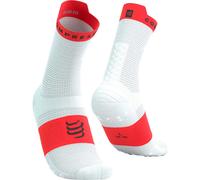 Calcetines de running compressport pro racing v4.0 run high white 42 - 44