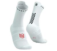 Calcetines de running compressport pro racing v4.0 run high blanc 45 - 48