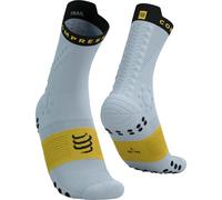 COMPRESSPORT Pro Racing Socks V4.0 Trail - Unisex - Azul / Negro / Amarillo - talla 45/48- modelo 2025