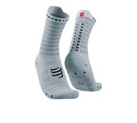 Compressport Pro Racing v4.0 Ultralight calcetines altos | EU XL in White/Alloy