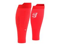 Compressport R2 3.0 mangas de compresión para pantorrilla | EU XL in Fluorescent Red/White Reflective