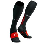 Compressport - Ropa para trail running - Full Socks Winter Run Black/High Risk Red de Lana - Talla 35-38 - Negro Negro 35-38