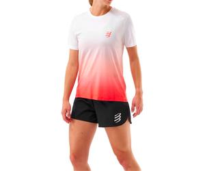 Compressport - Ropa trail running mujer - Performance Ss Tshirt W Fluo Red/White para Mujer - Talla XS - Rojo Rojo XS