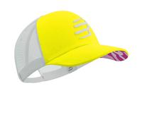 Compressport trucker gorra en White/Safe Yellow/Neo Rosa | EU Talla única in White/Safe Yellow/Neo Pink