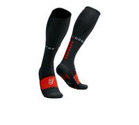 Compressport Winter Run Full Socks calcetines de compresión | EU L in Black/High Risk Red